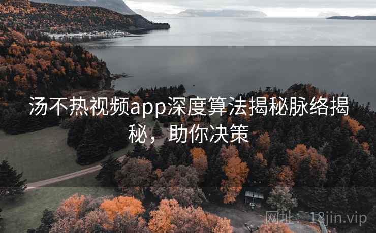 汤不热视频app深度算法揭秘脉络揭秘,助你决策 汤不热视频app深度算法揭秘脉络揭秘,助你决策